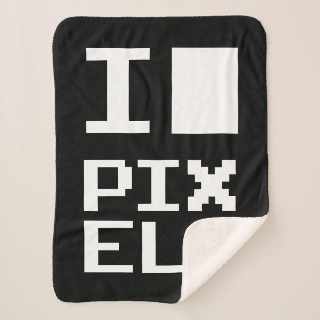 Couverture Sherpa I Love Pixels, design geek, art des pixels (Devant)