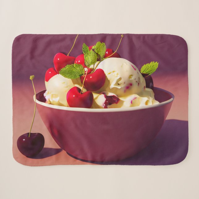 Couverture Sherpa Ice cream sundae with cherries and syrup (Devant (Horizontal))