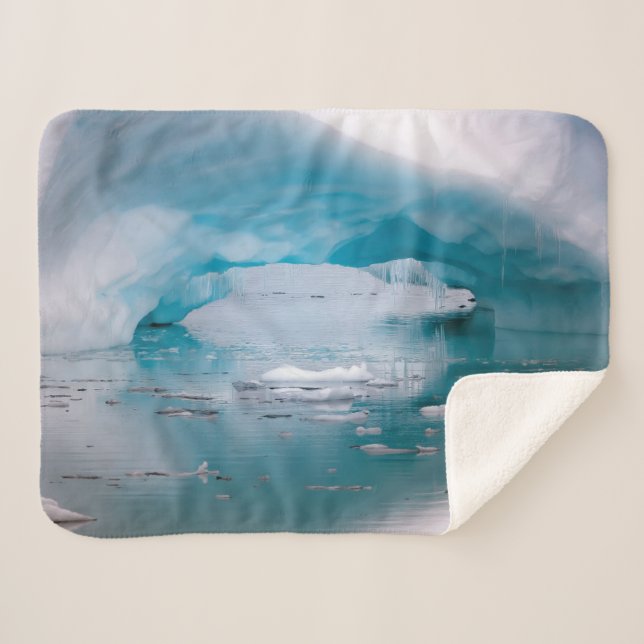 Couverture Sherpa Iceberg à arche ouverte | Antarctique (Devant (Horizontal))