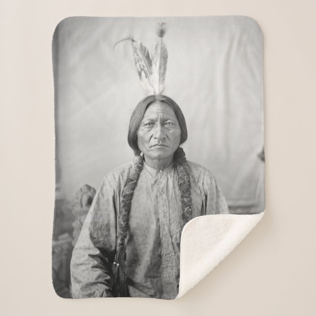 Couverture Sherpa Icône amérindienne : Sitting Bull, chef Lakota (Devant)
