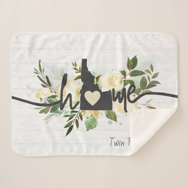 Couverture Sherpa Idaho State Personnalisé Votre Maison Ville Rustiq (Devant (Horizontal))