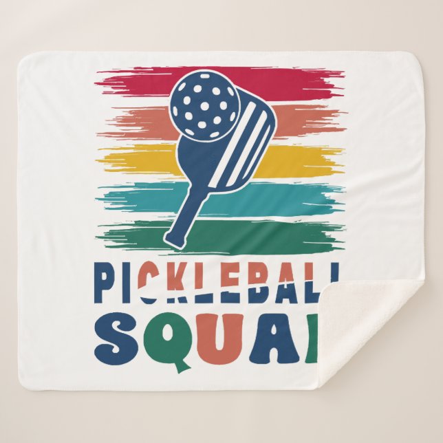 Couverture Sherpa Idée cadeau pour joueurs de pickleball (Devant (Horizontal))