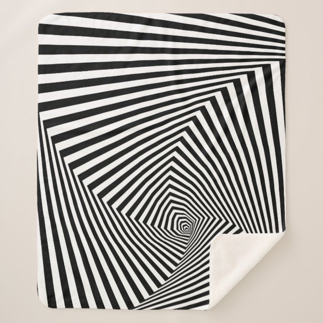 Couverture Sherpa Illusion optique : Abstraite géométrique rayée. (Devant)