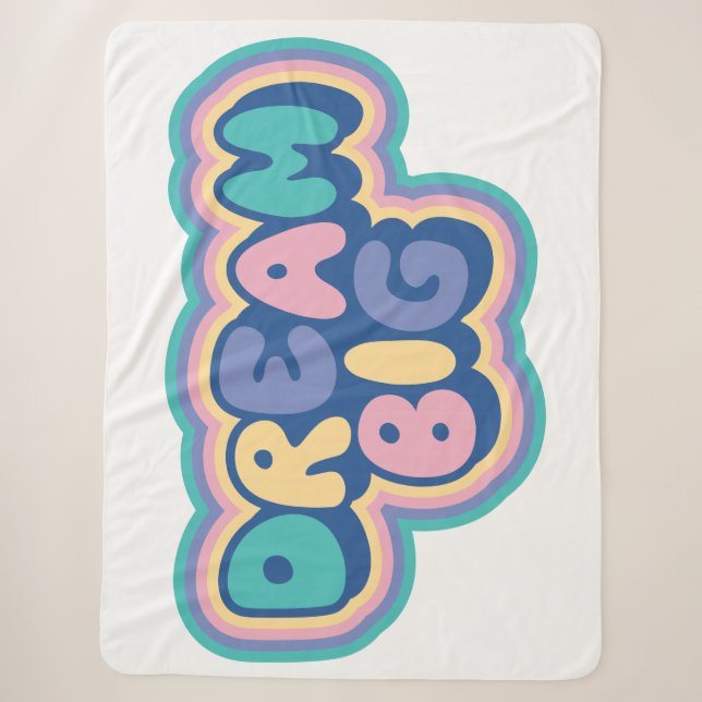 Couverture Sherpa Illustration avec typographie Dream Big (Devant)