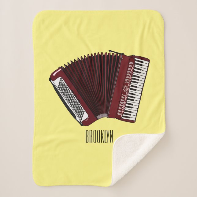 Couverture Sherpa Illustration d'accordion (Devant)