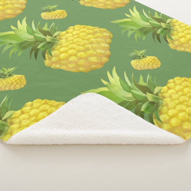 Couverture Sherpa Illustration d'ananas (3/4)