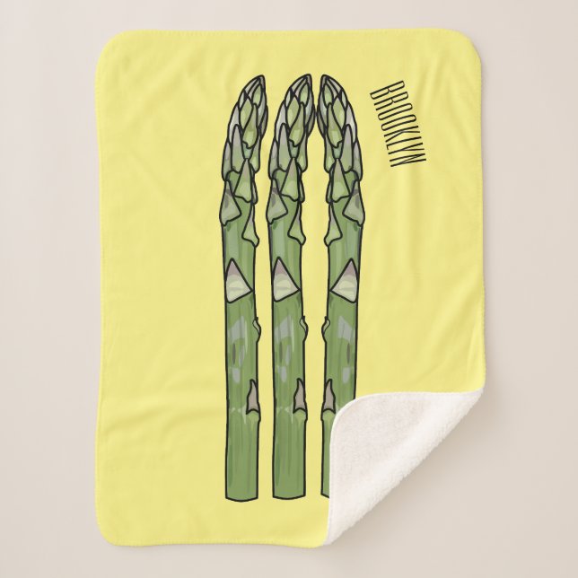 Couverture Sherpa Illustration d'Asparagus (Devant)
