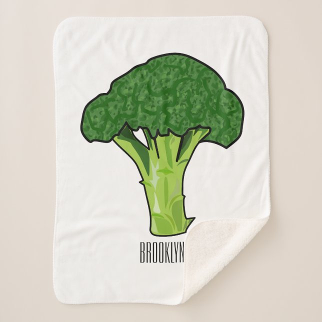 Couverture Sherpa Illustration de Broccoli (Devant)