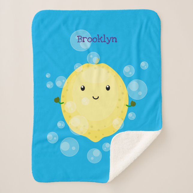 Couverture Sherpa Illustration de bulles de caricatures de citron mo (Devant)