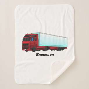 Couverture Sherpa Illustration de camion roumain