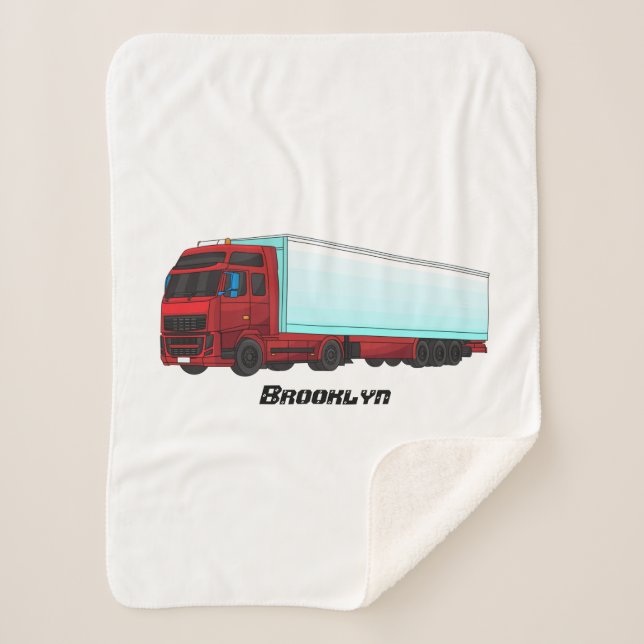 Couverture Sherpa Illustration de camion roumain (Devant)