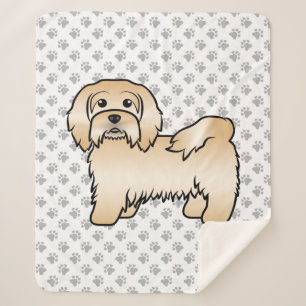 Couverture Sherpa Illustration de chien de dessin animé mignon Havan