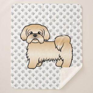 Couverture Sherpa Illustration de chien de dessin animé mignon Shih