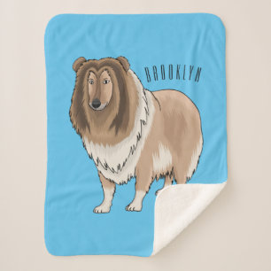 Couverture Sherpa Illustration de chien Rough collie