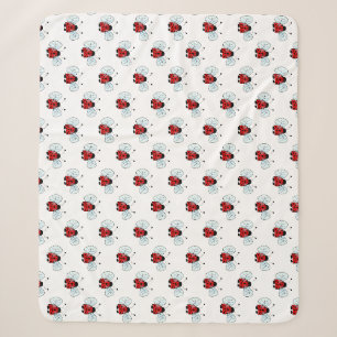 Couverture Sherpa Illustration de coccinelle mignonne