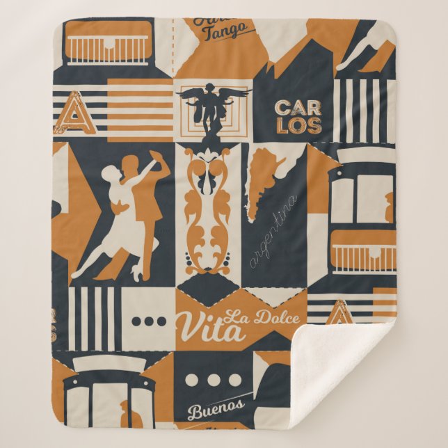 Couverture Sherpa illustration de conception transparente motif arge (Devant)