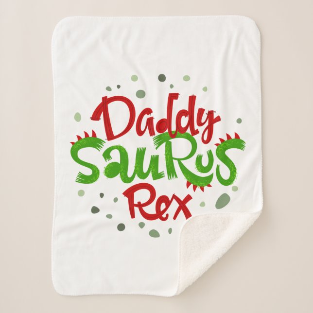 Couverture Sherpa Illustration de Daddy Saurus Rex (Devant)