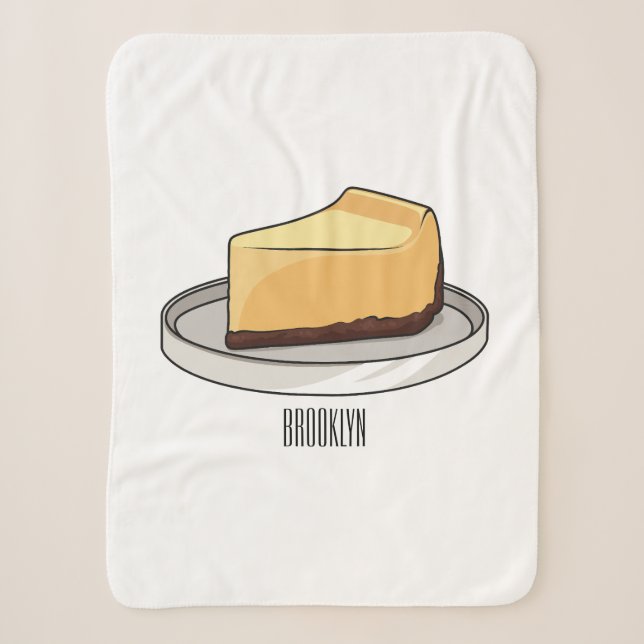 Couverture Sherpa Illustration de dessin animé de cheesecake (Devant)