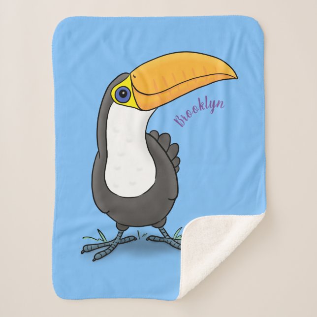 Couverture Sherpa Illustration de dessin humoristique du toucan joye (Devant)