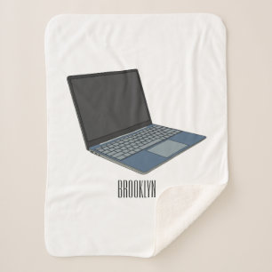 Couverture Sherpa Illustration de dessin sur ordinateur portable
