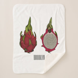 Couverture Sherpa Illustration de dragon fruit