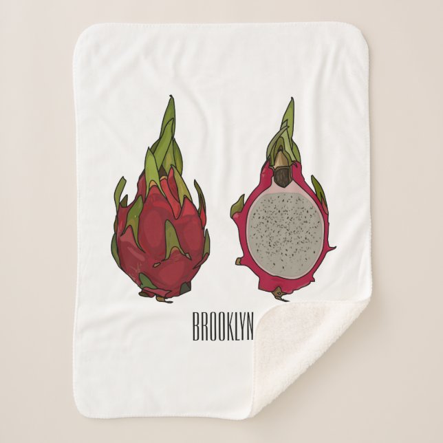Couverture Sherpa Illustration de dragon fruit (Devant)