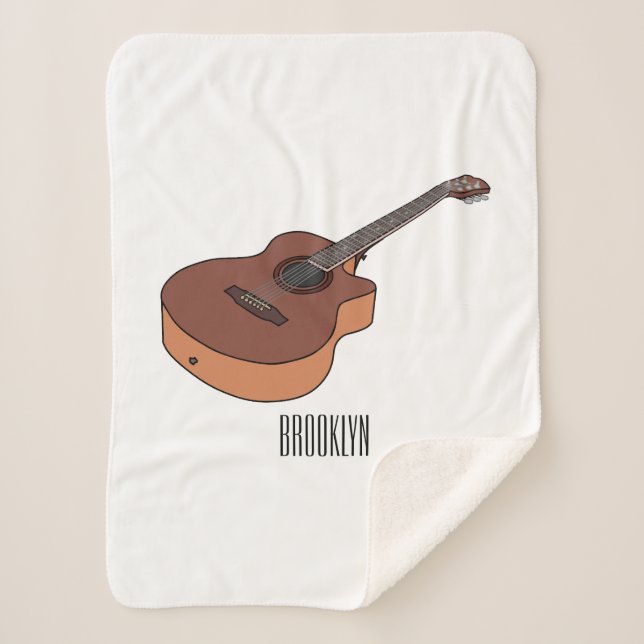 Couverture Sherpa Illustration de guitare acoustique (Devant)