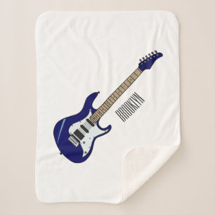 Couverture Sherpa Illustration de guitare électrique