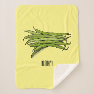 Couverture Sherpa Illustration de haricots verts