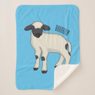 Couverture Sherpa Illustration de la caricature de mouton Valais Bla