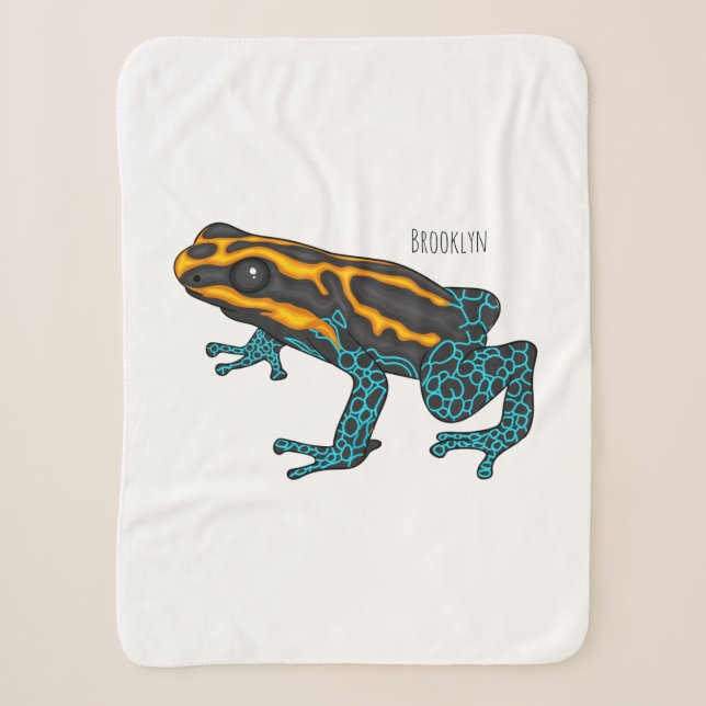 Couverture Sherpa Illustration de la grenouille à fléchettes de pois (Devant)