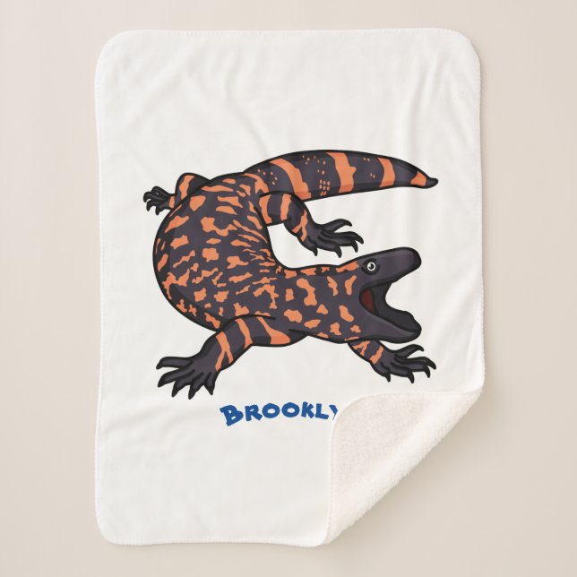 Couverture Sherpa Illustration de lézard géant affamé (Devant)