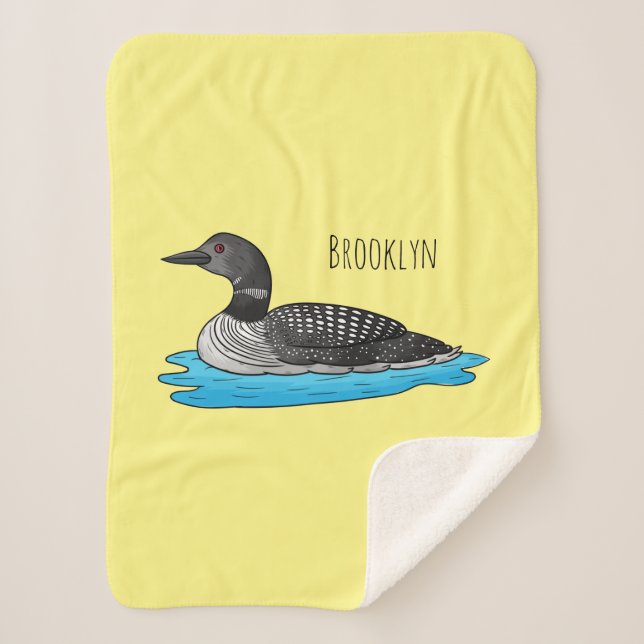 Couverture Sherpa Illustration de Loon bird (Devant)