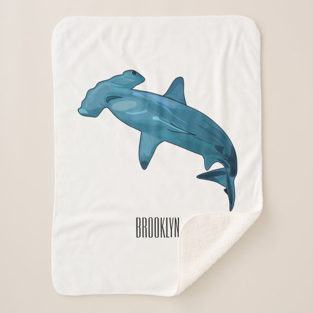 Couverture Sherpa Illustration de requin marteau (Devant)