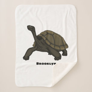 Couverture Sherpa Illustration de tortue terrestre des Galapagos