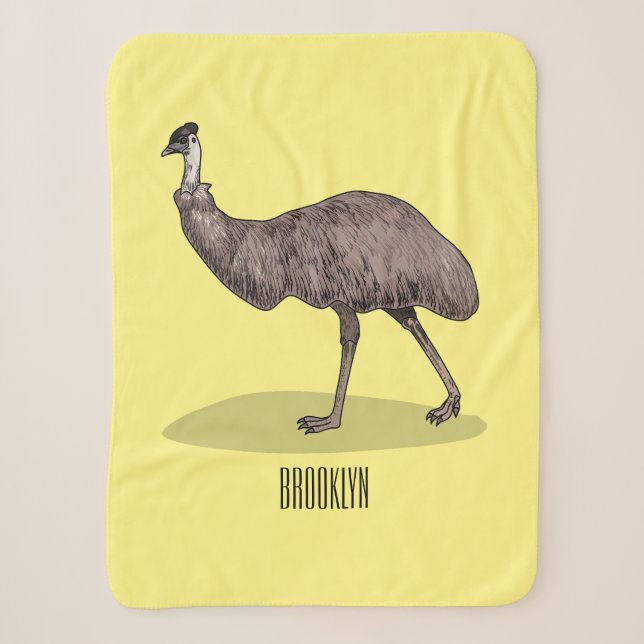 Couverture Sherpa Illustration d'Emu bird (Devant)