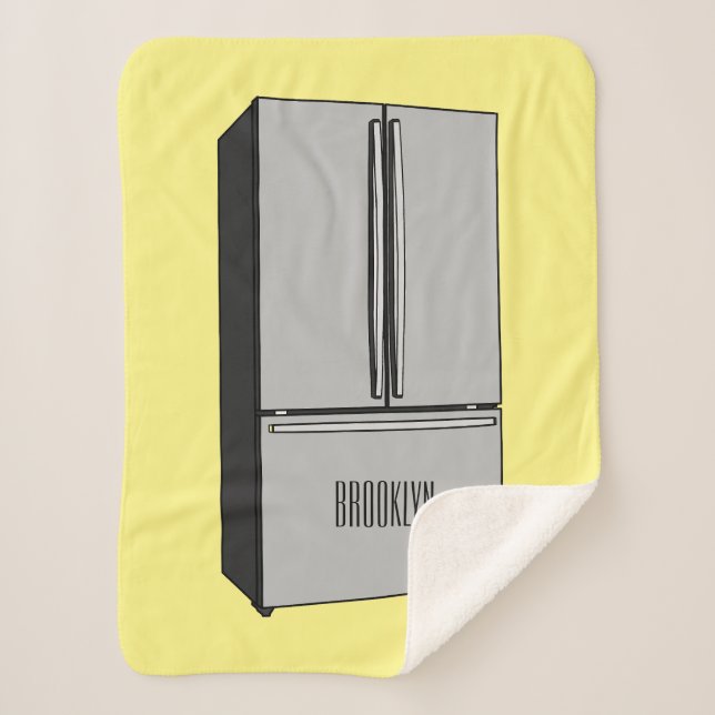 Couverture Sherpa Illustration du réfrigérateur de porte française (Devant)