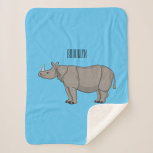 Couverture Sherpa Illustration du rhinocéros de Javan