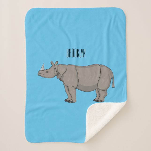 Couverture Sherpa Illustration du rhinocéros de Javan (Devant)