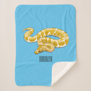 Couverture Sherpa Illustration du serpent python birman