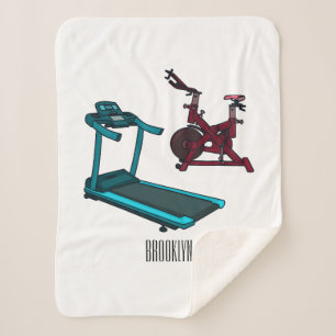 Couverture Sherpa Illustration du tapis roulant et de la bande dessi