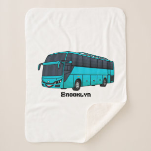 Couverture Sherpa Illustration d'un autobus à passagers moderne