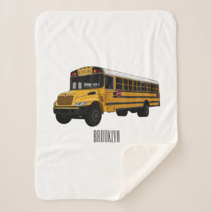 Couverture Sherpa Illustration d'un autobus scolaire