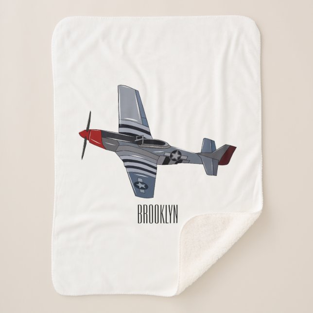 Couverture Sherpa Illustration d'un avion de chasse-bombardier (Devant)