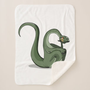 Couverture Sherpa Illustration D'Un Brontosaurus Caricaturé Qui Pens