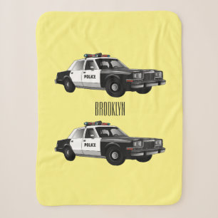 Couverture Sherpa Illustration d'une voiture de police