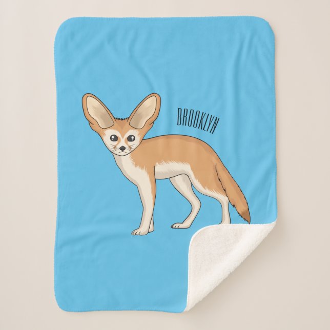 Couverture Sherpa Illustration Fennec fox (Devant)
