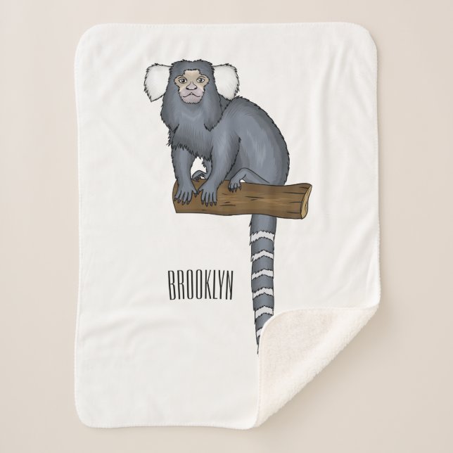 Couverture Sherpa Illustration marmoset commune (Devant)
