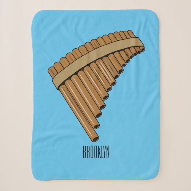 Couverture Sherpa Illustration Pan flûte / panpipes (Devant)