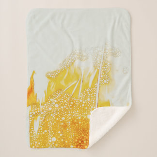 Couverture Sherpa Illustration sur le thème de la flamme jaune